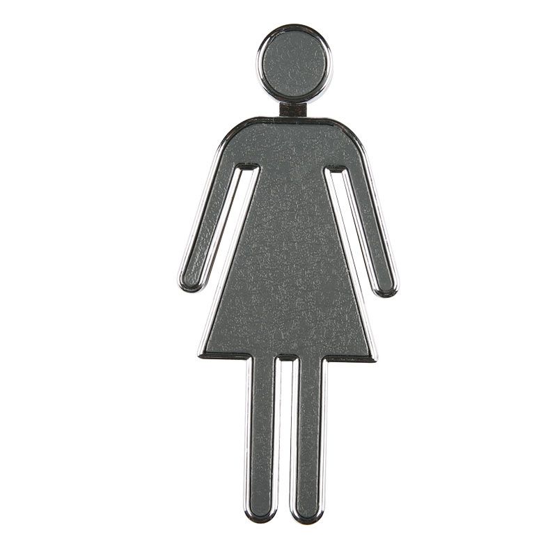 3D Chrom/šedá značení toalet - WC Ženy A-Z Reklama CZ