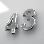 3D domovní číslo popisné - Chrom - 7 cm - číslo 0 A-Z Reklama CZ