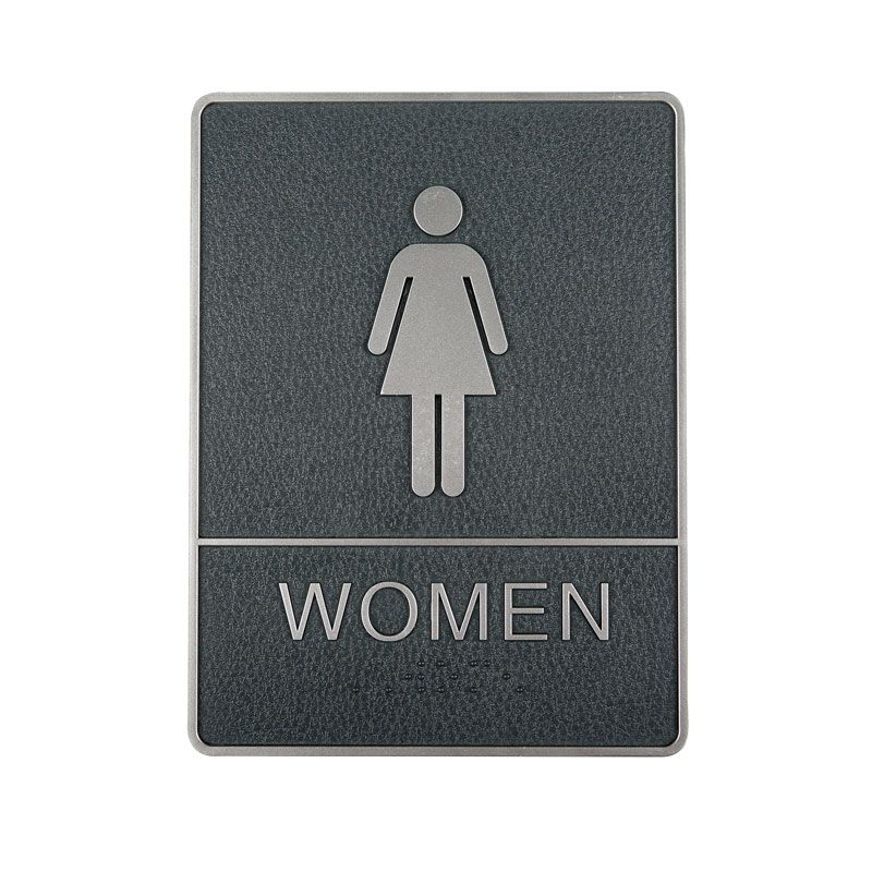 Plastický rámeček s Braillovým písmem WOMEN A-Z Reklama CZ