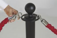 Bariera - sloupek pro lano - Q Rope Knop Top - Černý A-Z Reklama CZ
