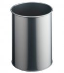 Kovový odpadkový koš kulatý DURABLE 15 - Stříbrný
