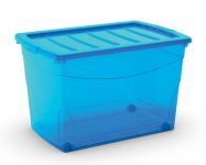 KIS Plastový úložný box Omnibox XL Modrý 60 L s kolečky