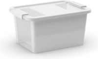 KIS Plastový úložný box s průhledy - Bi Box S - Bílý 11 L