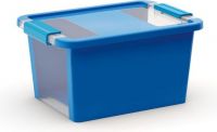 KIS Plastový úložný box s průhledy - Bi Box S - Modrý 11 L