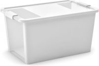 KIS Plastový úložný box s průhledy - Bi Box L - Bílý 40 L
