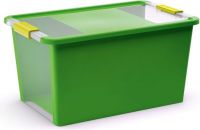 KIS Plastový úložný box s průhledy - Bi Box L - Zelený 40 L