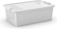 KIS Plastový úložný box s průhledy - Bi Box M - Bílý 26 L