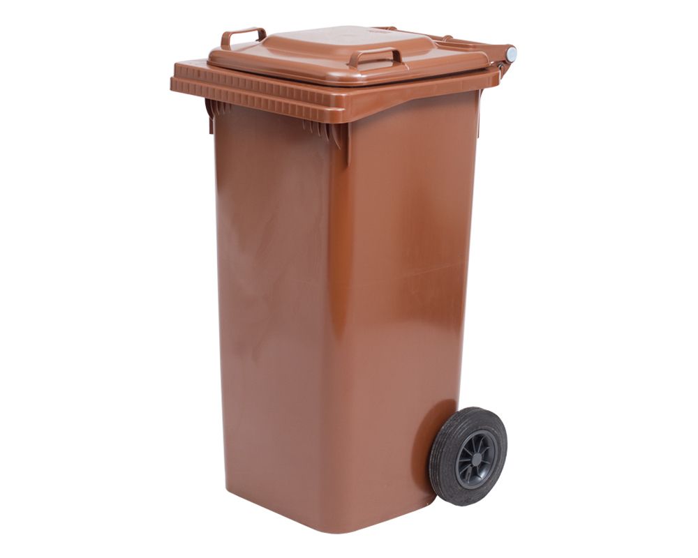 Plastová popelnice 120 l - Hnědá