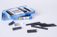 Plastové 3D Cenovky na hliníkovém stojánku - Sada Kč a Euro- Stříbrný prolis A-Z Reklama CZ