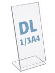 Plastový stojánek na 1 list - Tvar L - DL 1/3A4 na výšku