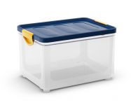 KIS Úložný box - Clipper Box L průhledny-modré víko, 32,5l