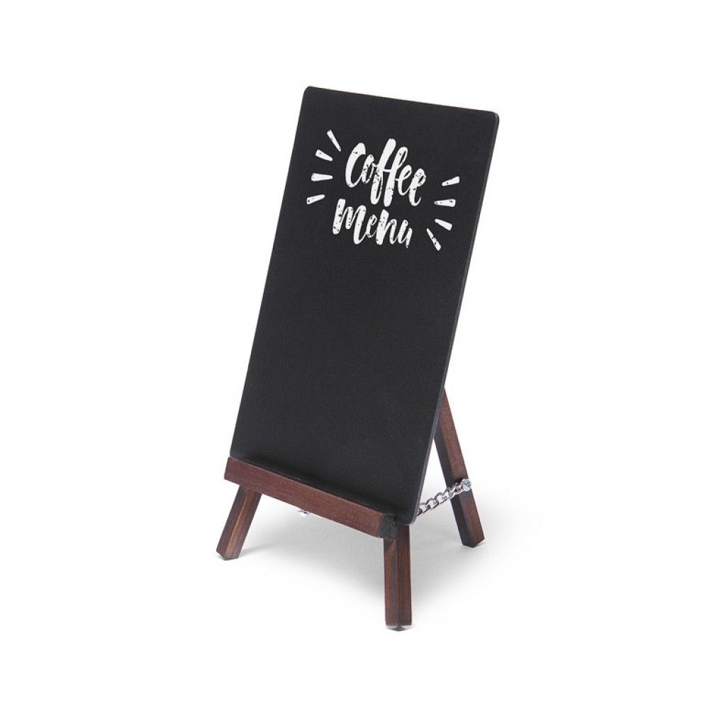 Dřevěný Mini stojánek s tabulkou - tmavě hnědý A-Z Reklama CZ