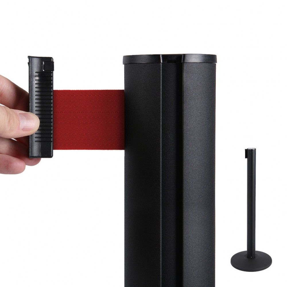 Bariéra černý sloupek s 2,7 m červeným páskem A-Z Reklama CZ