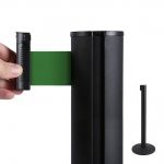 Bariéra černý sloupek s 2,7 m zeleným páskem