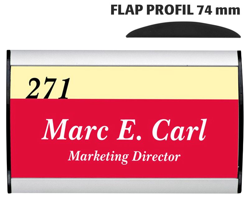 Orientační nástěnná tabulka 74x150 mm - Flap Profil A-Z Reklama CZ
