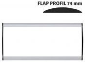 Orientační nástěnná tabulka 74x200 mm - Flap Profil