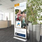 myMAGO podlahový stojan na banner 2000x600 mm A-Z Reklama CZ