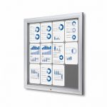SCT PREMIUM - venkovní vitrína s Textilní stěnou 12xA4 Šedá A-Z Reklama CZ