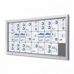 SCT PREMIUM - venkovní vitrína s Textilní stěnou 27xA4 Šedá A-Z Reklama CZ