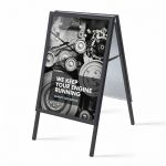 Reklamní stojan Áčko na plakáty B2 50x70 - ostrý roh - Černé