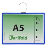 Závěsná kapsa Tarifold s hákem A5 na šířku, modré - 5 ks
