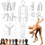 Dámská Pohybovatelná figurína Slim Line - Tělová s abstraktní hlavou A-Z Reklama CZ