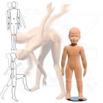 Dětská Pohybovatelná figurína - 2 až 3 roky - Tělová s prolisovanými vlasy