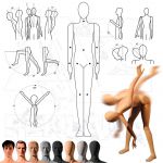 Pánská Pohybovatelná figurína Slim Line - Šedá s abstraktní hlavou A-Z Reklama CZ