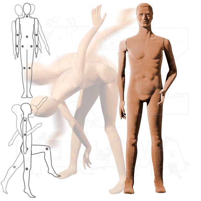 Pánská Pohybovatelná figurína - Tělová s prolisovanými vlasy A-Z Reklama CZ