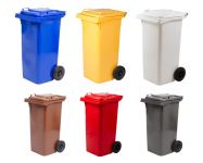 Plastové popelnice na tříděný odpad s kolečky