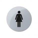Tištěné značení toalet - průměr 80 mm, WC Ženy