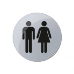 Tištěné značení toalet - průměr 80 mm, WC Muži a Ženy