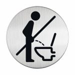 Piktogram pro označení toalet "Pouze v sedě", 83 mm