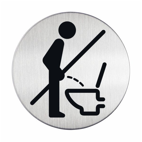 Piktogram pro označení toalet "Pouze v sedě", 83 mm DURABLE