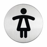 Piktogram pro označení toalet "WC dámy", 83 mm