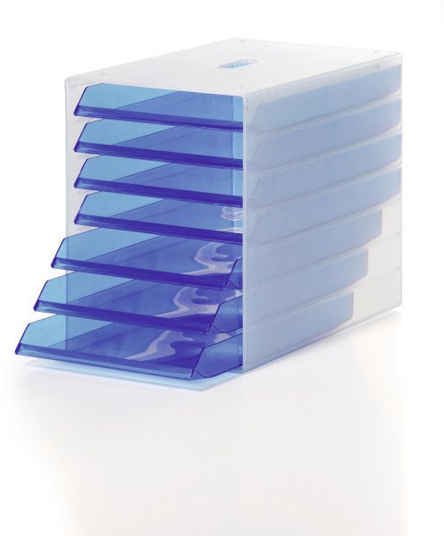 IDEALBOX 7 - Úložný box se 7 přihrádkami - Modrý DURABLE