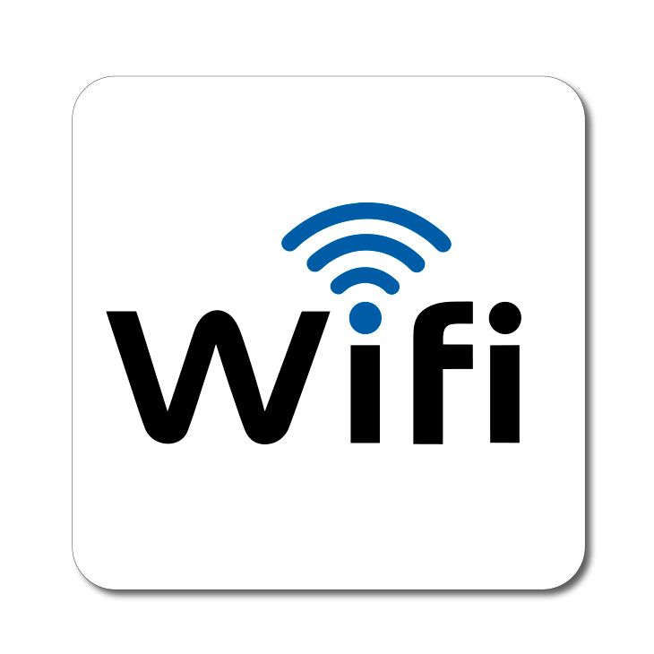 Informační symbol - Wifi - text - Samolepka A-Z Reklama CZ