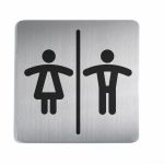 Piktogram pro označení toalet "Dámy/páni" 150x150 mm