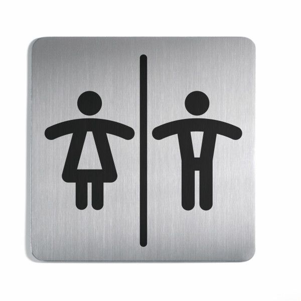 Piktogram pro označení toalet "Dámy/páni" 150x150 mm DURABLE