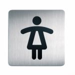 Piktogram pro označení toalet "WC dámy" 150x150 mm