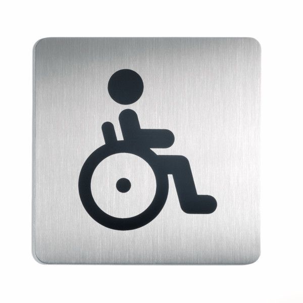 Piktogram pro označení toalet "WC vozíčkáři" 150x150 mm DURABLE