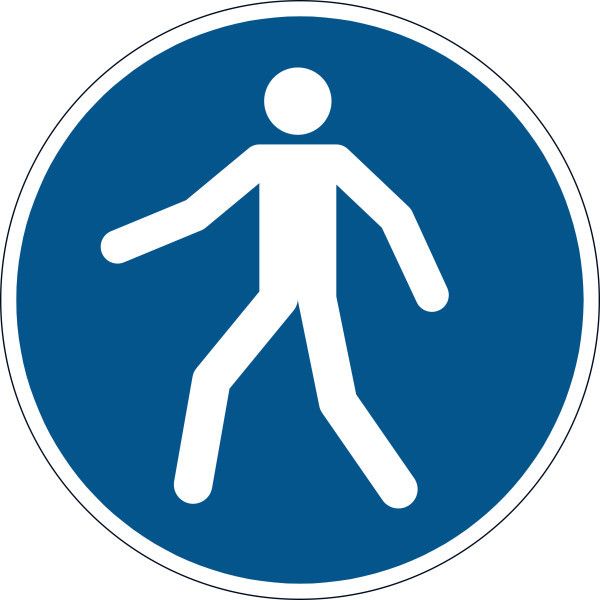 Piktogram samolepka "Cesta pro chodce" - 43 cm DURABLE