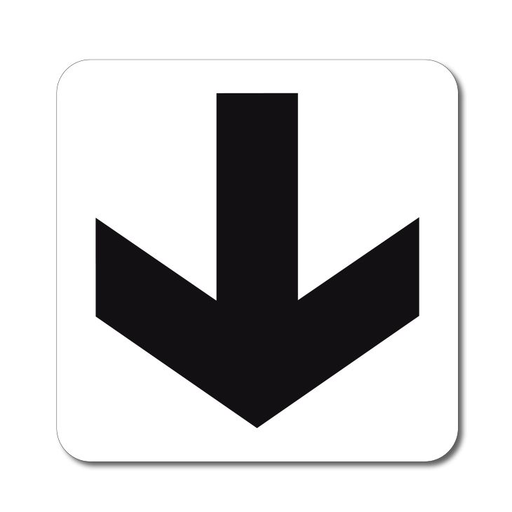 Symbol Rovné směrové šipky - Samolepka A-Z Reklama CZ