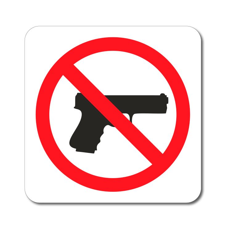 Symbol - Zákaz vstupu se zbraní - Samolepka A-Z Reklama CZ