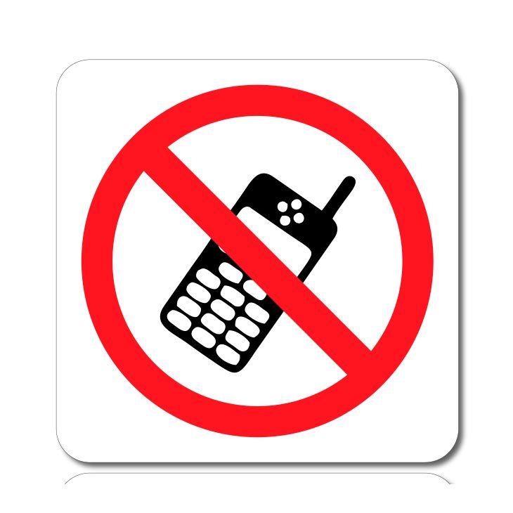Zákaz používání mobilního telefonu - Samolepka A-Z Reklama CZ