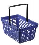 Plastový nákupní košík s rukojetí, objem 19 l - Modrý DURABLE