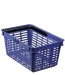 Plastový nákupní košík s rukojetí, objem 19 l - Modrý DURABLE