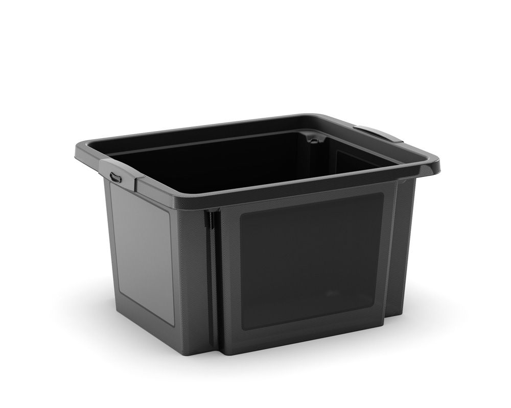KIS Plastový úložný box - H Box S, černý, 23 L