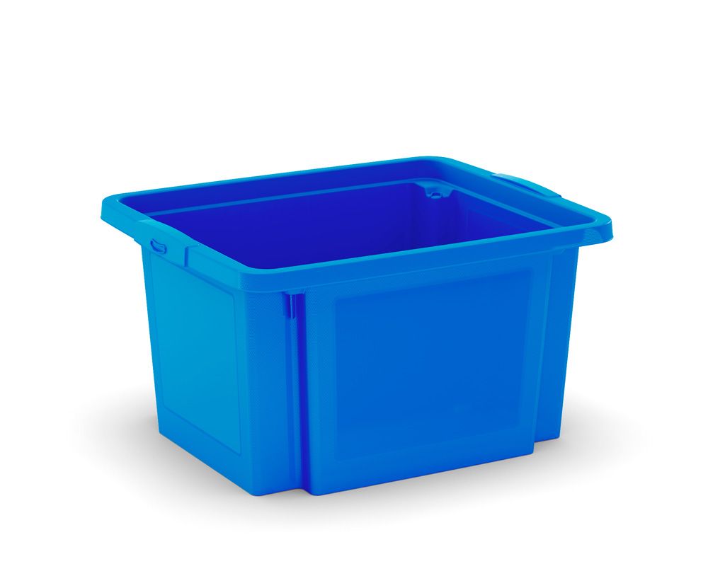 KIS Plastový úložný box - H Box S, modrý, 23 L