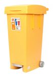 Koš na tříděný odpad s kolečky 80 l Big Tata - Žlutý